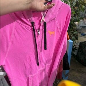 PINK Victoria's Secret Vibrant Pink Zip-Up Jacket